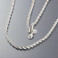 Feshionn IOBI Necklaces ON SALE - Diamond Cut Rope Chain Silver Necklace 18, 20, 22 or 24 inches
