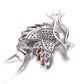 Feshionn IOBI Necklaces "Peace" Multi Color Zirconia Dove Pendant Necklace Sterling Silver