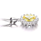Feshionn IOBI Necklaces Spanish Gold Halo 2.5CT Genuine Citrine IOBI Precious Gems Pendant Necklace