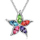Feshionn IOBI Necklaces Starfish Flower Jewel IOBI Crystals Necklace - Choose Your Color