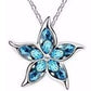 Feshionn IOBI Necklaces Starfish Flower Jewel IOBI Crystals Necklace - Choose Your Color