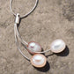 Feshionn IOBI Necklaces Tri-Color Freshwater Pearl Sterling Silver Tassel Necklace