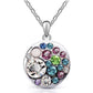 Feshionn IOBI Necklaces White Party Confetti Austrian Crystal White Gold Necklace