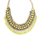 Feshionn IOBI Necklaces Yellow Bohemia Weave Beaded Choker Necklace