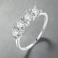 Feshionn IOBI Rings 5 / White Gold Devotion Four Stone 1ct CZ Anniversary Band Ring