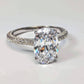 Feshionn IOBI Rings Alexandra 3CT Oval Petite French Pavé Crown IOBI Cultured Diamond Ring