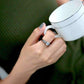 Feshionn IOBI Rings Altar Ego Tension Set Zirconia and Black Gold Ring