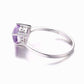 Feshionn IOBI Rings Amethyst Trillion Cut 1CT IOBI Precious Gems Solitaire Ring