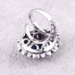 Feshionn IOBI Rings Brilliant Blue Flower Oversize Cocktail Ring