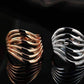 Feshionn IOBI Rings "Contour" Six Line Ring in 18k Rose Gold or White Gold