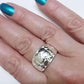 Feshionn IOBI Rings Crocodile Textured Sterling Silver Ring