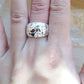 Feshionn IOBI Rings Crocodile Textured Sterling Silver Ring