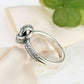 Feshionn IOBI Rings CZ Accented Sterling Silver Love Knot Ring