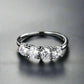 Feshionn IOBI Rings Devotion Four Stone 1ct CZ Anniversary Band Ring
