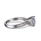 Feshionn IOBI Rings Euphoria High Mount Cathedral Cubic Zirconia and Pavé Solitaire Ring