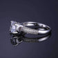 Feshionn IOBI Rings Euphoria High Mount Cathedral Cubic Zirconia and Pavé Solitaire Ring