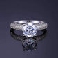 Feshionn IOBI Rings Euphoria High Mount Cathedral Cubic Zirconia and Pavé Solitaire Ring