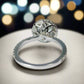 Feshionn IOBI Rings Evangeline 4CT French Pavé Halo In Decorative Crown IOBI Cultured Diamond Ring