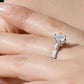Feshionn IOBI Rings Extravagant Crown Set CZ Solitaire Engagement Ring