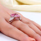 Feshionn IOBI Rings Fancy Pink 8CT Princess Cut Three Stone Ring