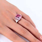 Feshionn IOBI Rings Fancy Pink 8CT Princess Cut Three Stone Ring