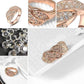 Feshionn IOBI Rings French Twist Pavé Crystal Ring in 18k Rose Gold or White Gold