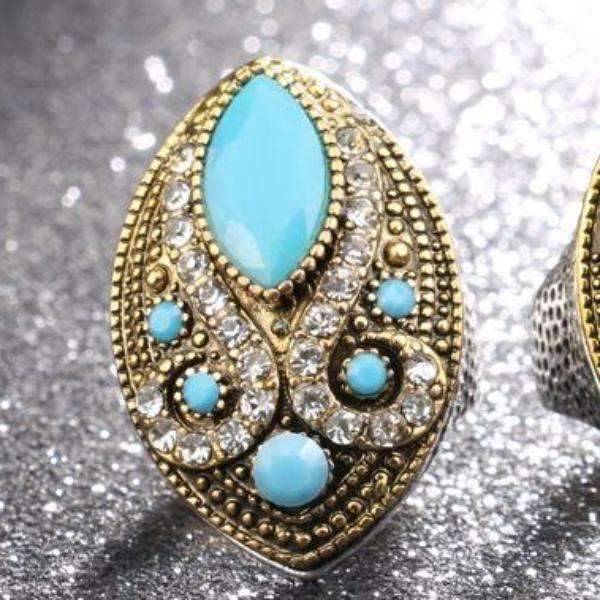 Feshionn IOBI Rings Mediterranean Empire Bejeweled Cocktail Ring
