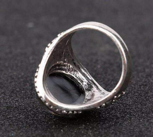 Feshionn IOBI Rings ON SALE - Abalone Cabochon Vintage Style Silver Ring