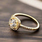 Feshionn IOBI Rings ON SALE - Bella Vita Halo 2 CT Round Austrian Crystal Ring ~ In Three Colors