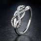 Feshionn IOBI Rings ON SALE - Continuum Petite Pavé CZ Infinity Symbol Ring in White or Rose Gold
