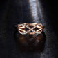 Feshionn IOBI Rings ON SALE - Continuum Petite Pavé CZ Infinity Symbol Ring in White or Rose Gold