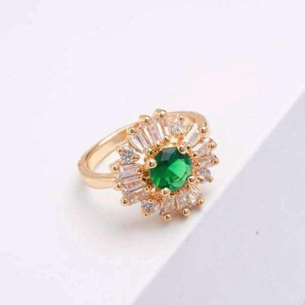 Feshionn IOBI Rings ON SALE - Crystal Garden CZ Flower Cocktail Ring