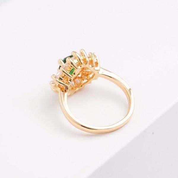 Feshionn IOBI Rings ON SALE - Crystal Garden CZ Flower Cocktail Ring