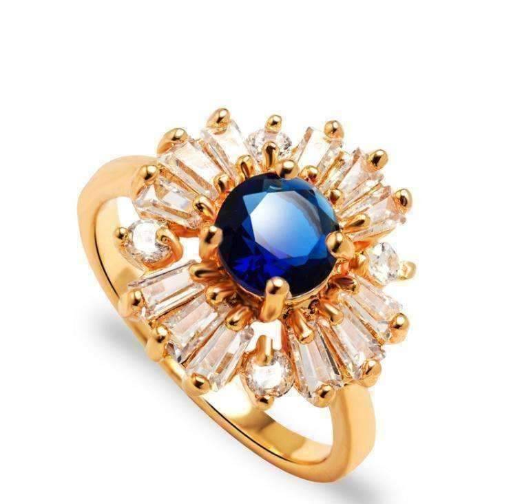 Feshionn IOBI Rings ON SALE - Crystal Garden CZ Flower Cocktail Ring
