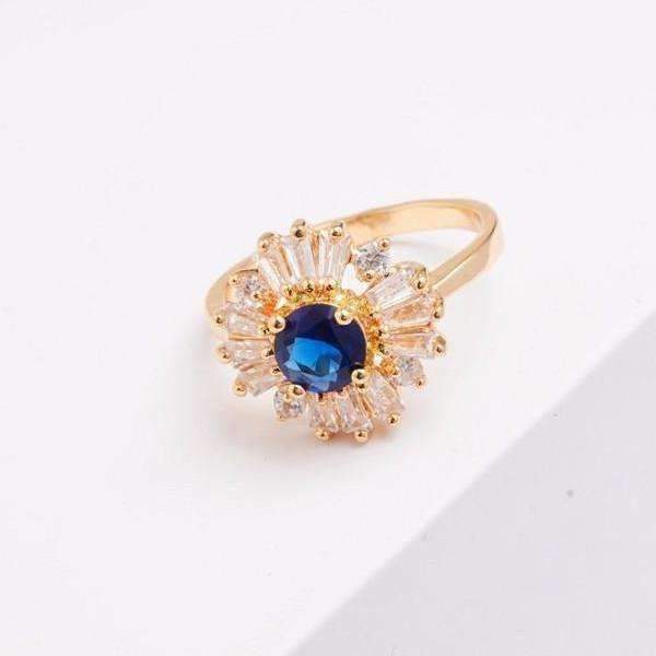 Feshionn IOBI Rings ON SALE - Crystal Garden CZ Flower Cocktail Ring