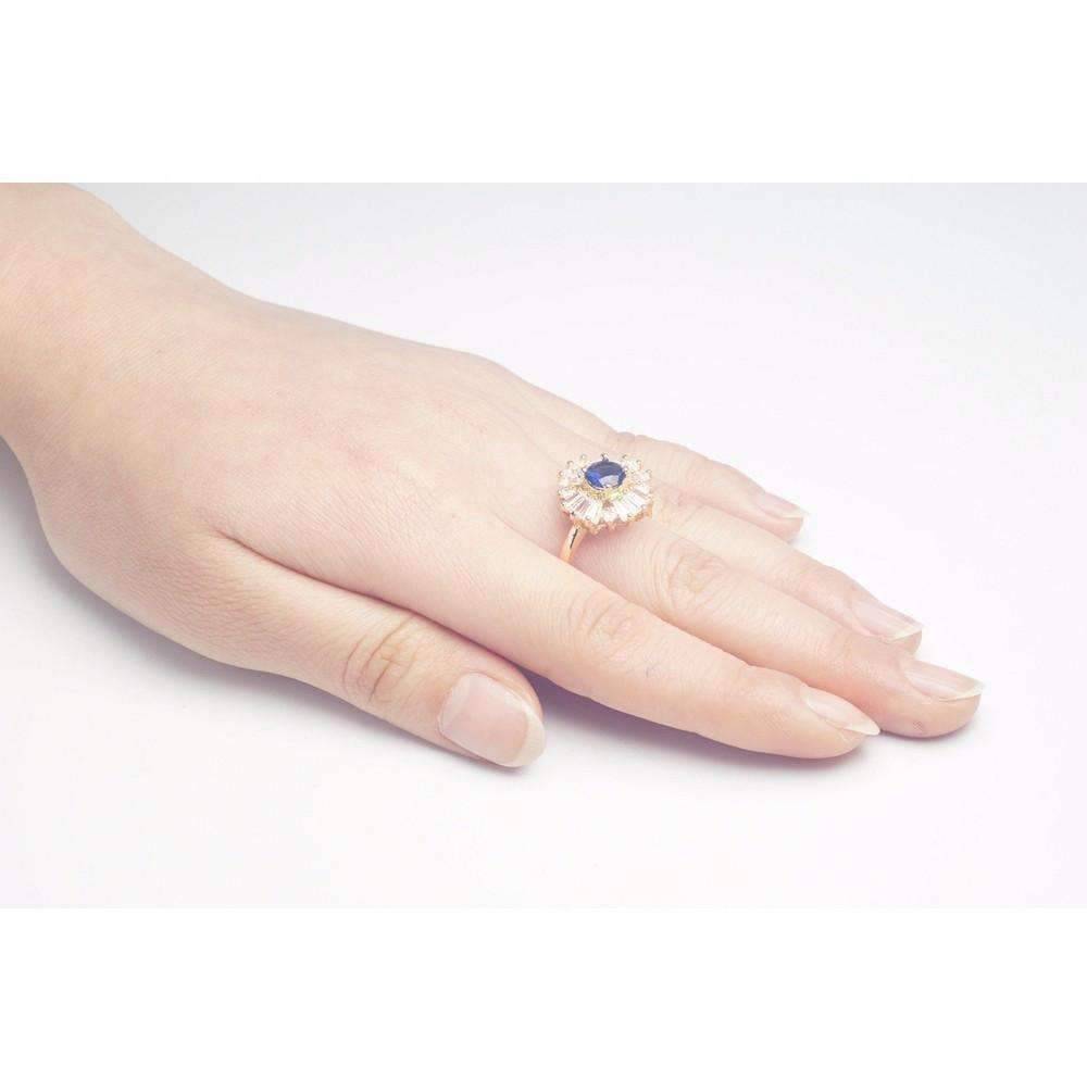 Feshionn IOBI Rings ON SALE - Crystal Garden CZ Flower Cocktail Ring