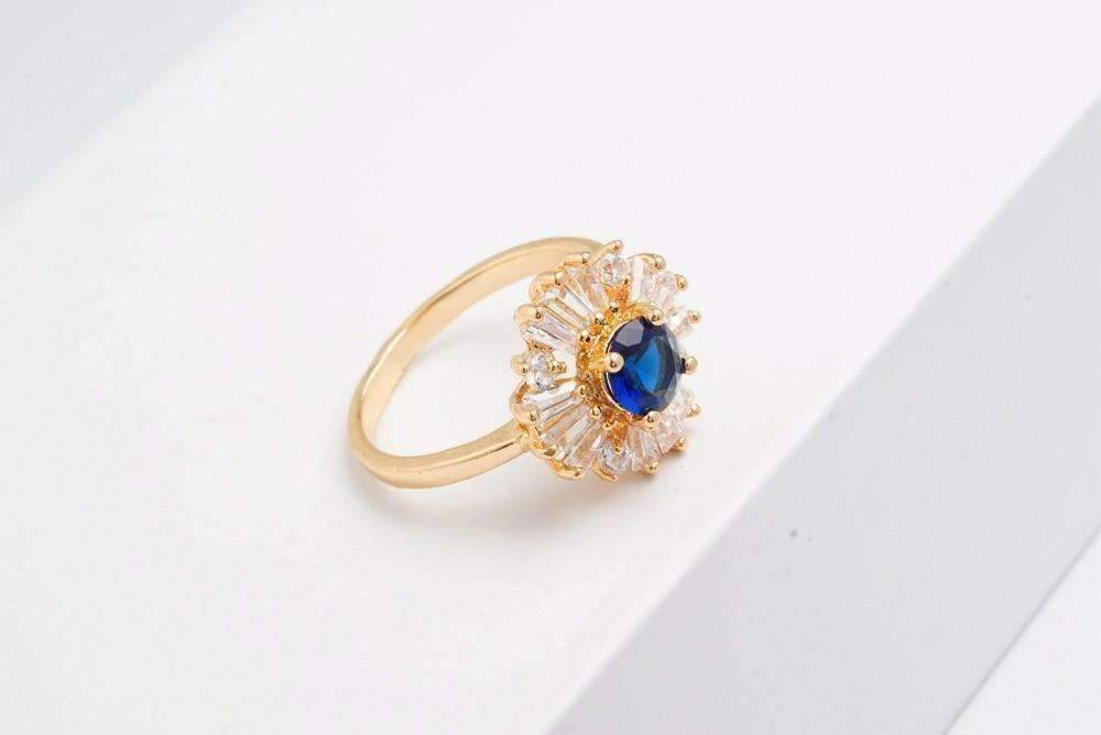 Feshionn IOBI Rings ON SALE - Crystal Garden CZ Flower Cocktail Ring