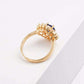 Feshionn IOBI Rings ON SALE - Crystal Garden CZ Flower Cocktail Ring