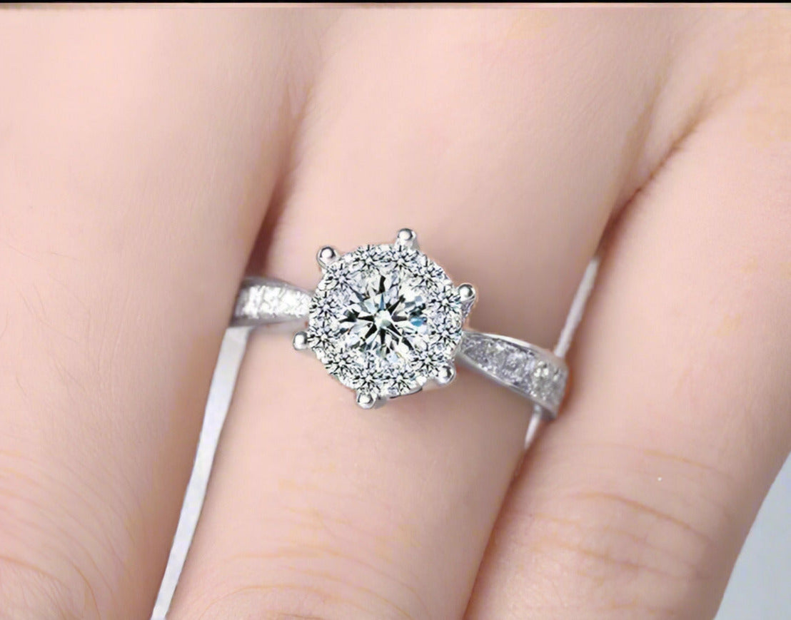Feshionn IOBI Rings ON SALE - L'Amour 2.6 CT Cluster Set Simulated Diamond Solitaire Ring