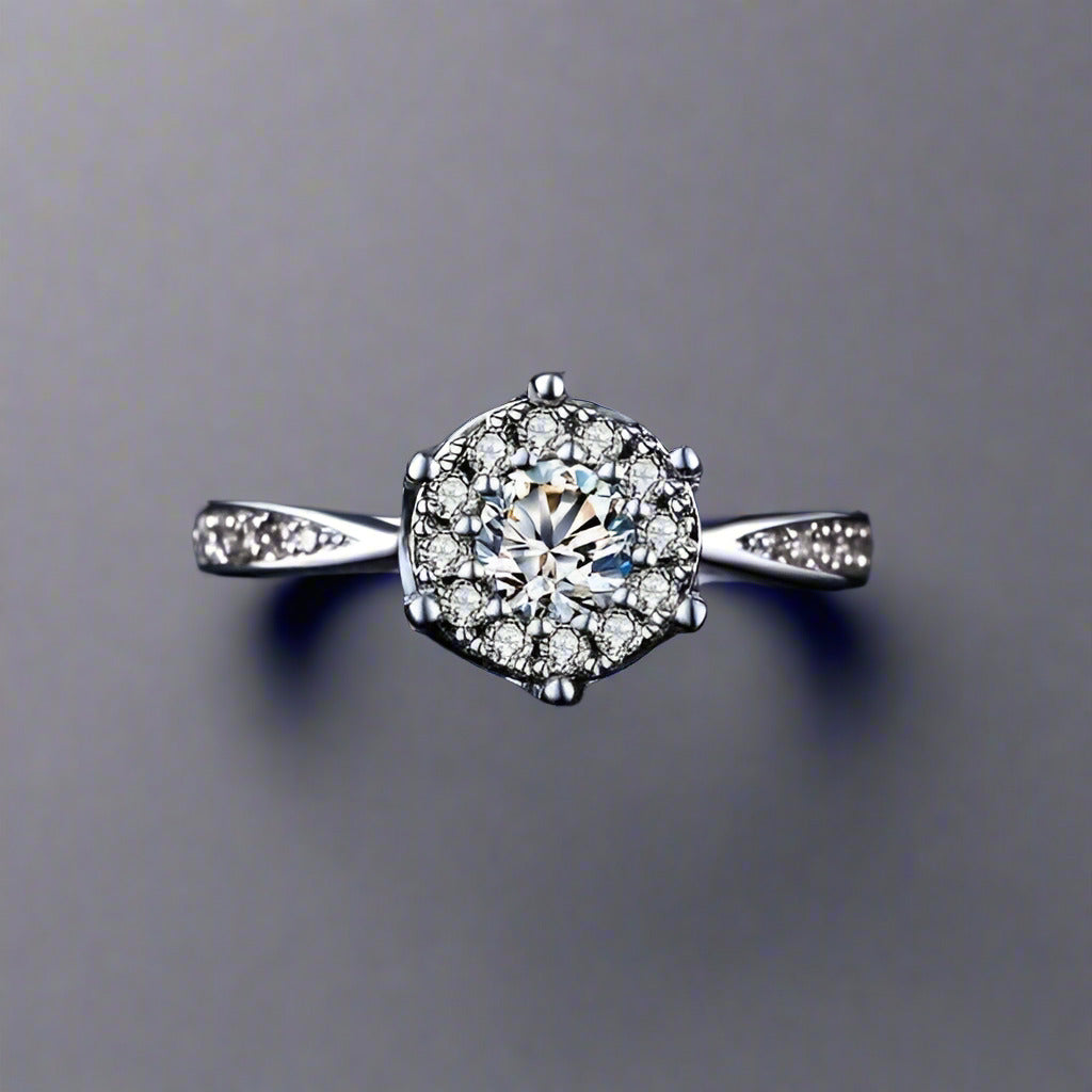 Feshionn IOBI Rings ON SALE - L'Amour 2.6 CT Cluster Set Simulated Diamond Solitaire Ring