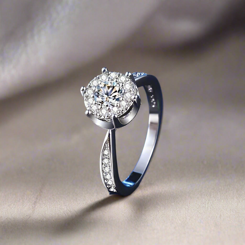 Feshionn IOBI Rings ON SALE - L'Amour 2.6 CT Cluster Set Simulated Diamond Solitaire Ring