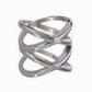 Feshionn IOBI Rings Orbit Stainless Steel Symmetrical Criss-Cross Ring For Men or Women