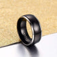 Feshionn IOBI Rings Sable Black Titanium Men's Wedding Band Ring