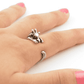 Feshionn IOBI Rings Silver Safari Friends Giraffe Adjustable Animal Wrap Ring