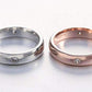 Feshionn IOBI Rings Simply Elegant Four Stone Flush Mount CZ Band Ring in Platinum or Rose Gold Plating - Ring