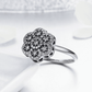 Feshionn IOBI Rings Sparkling Petals CZ Sterling Silver Flower Ring
