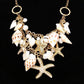 Feshionn IOBI Sets Mermaid's Collar Seashell & Starfish Gold Plated Necklace or Bracelet