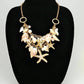 Feshionn IOBI Sets Mermaid's Collar Seashell & Starfish Gold Plated Necklace or Bracelet