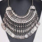 Feshionn IOBI Sets Noble Roman Dangling Coin Collar Necklace, Bracelet and Earring Set