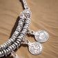 Feshionn IOBI Sets Noble Roman Dangling Coin Collar Necklace, Bracelet and Earring Set